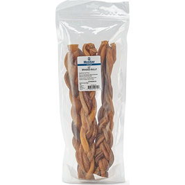 Mud Bay Braided Bully Stick Dog Treats, 12-in, 3-pack