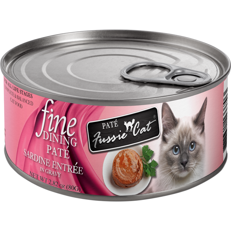 Fussie Cat Fine Dining Pate Canned Cat Food, Sardine image number null