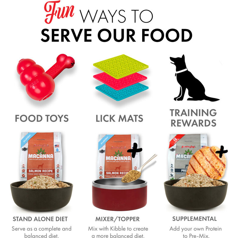 Grandma Lucy's Macanna Freeze-Dried Dog Food, Salmon, 3-lb image number null