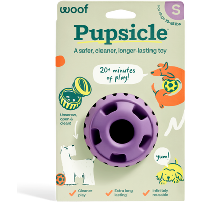 Woof Pupsicle Treat-Dispensing Dog Toy, Lavender