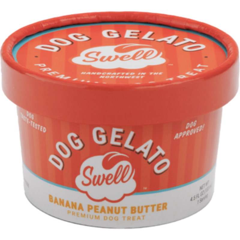 Swell Gelato Frozen Dog Treat, Banana Peanut Butter, 4-oz image number null