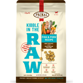 Primal Kibble in the Raw Freeze-Dried Dog Food, Fish & Pork