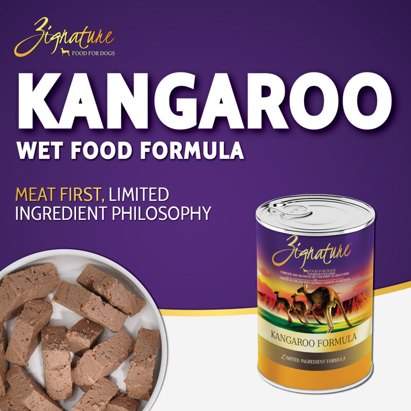 Zignature Limited Ingredient Canned Dog Food, Kangaroo, 13-oz image number null