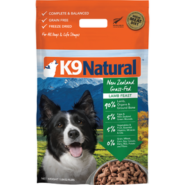 K9 Natural Freeze-Dried Dog Food, Lamb