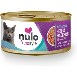 Nulo Freestyle Grain-Free Canned Cat Food, Minced, Beef & Mackerel