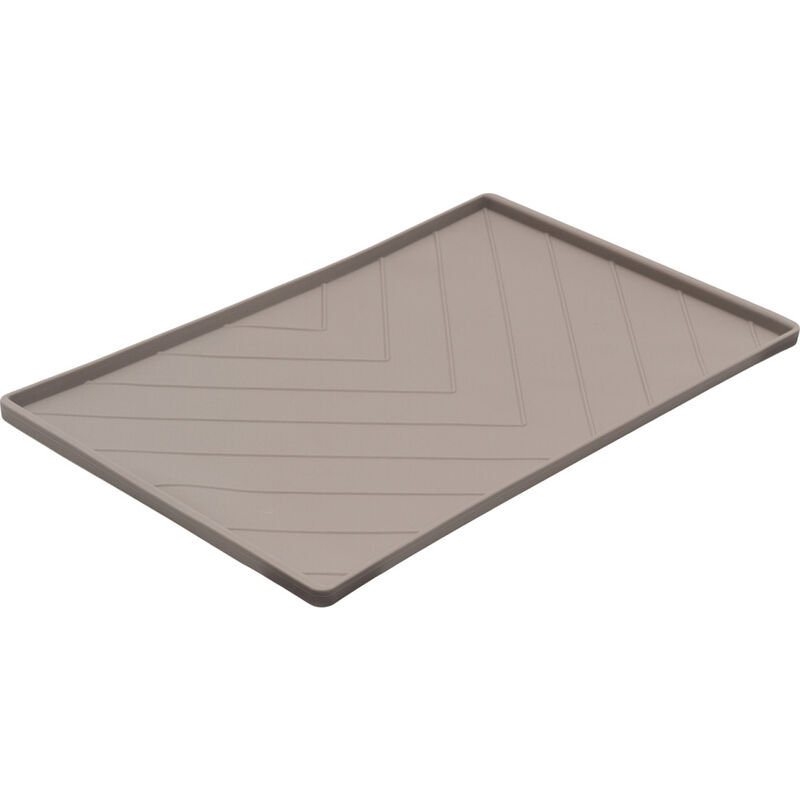 Messy Mutts Silicone Dog Placemat, Grey, 20-in x 12-in image number null