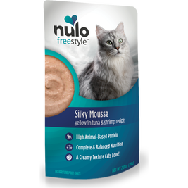 Nulo Freestyle Grain-Free Wet Cat Food, Silky Mousse, Yellowfin Tuna & Shrimp