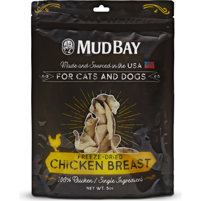 Mud Bay Freeze-Dried Dog & Cat Treats, Chicken Breast, 5-oz