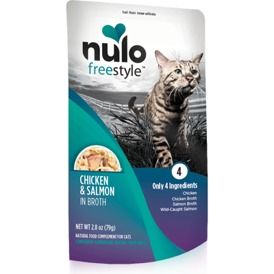 Nulo Freestyle Grain-Free Wet Cat Food Topper, Chicken & Salmon, 2.8-oz