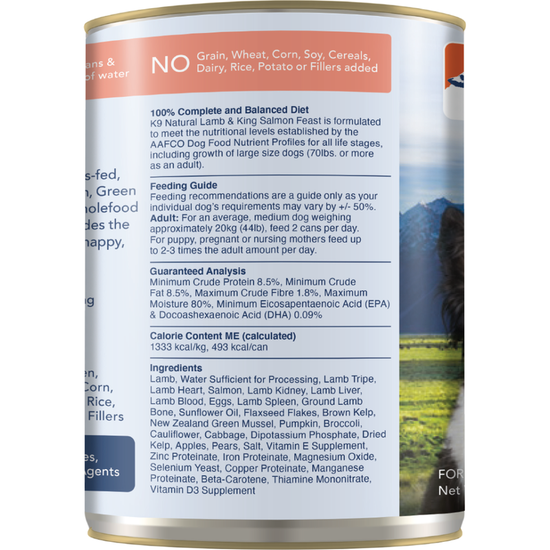 K9 Natural Canned Dog Food, Lamb & Salmon, 13-oz image number null