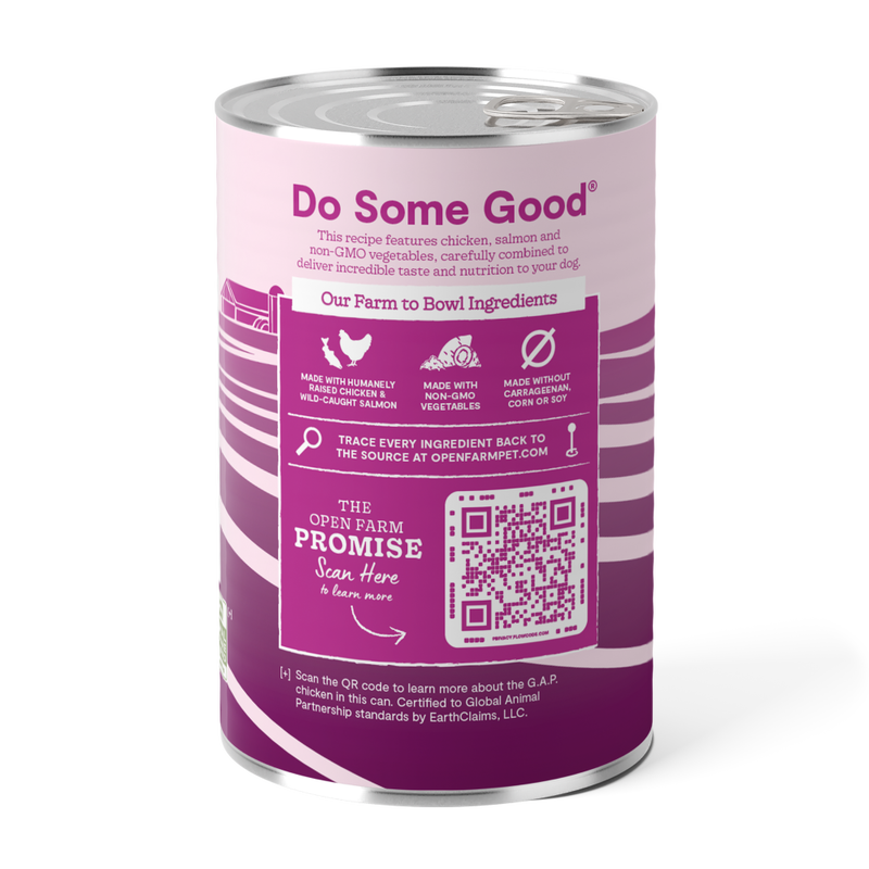 Open Farm Canned Dog Food, Chicken & Salmon, 12.5-oz image number null