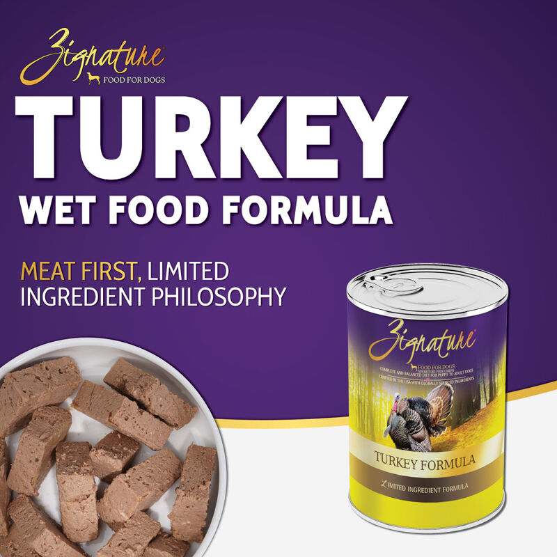 Zignature Limited Ingredient Canned Dog Food, Turkey, 13-oz image number null
