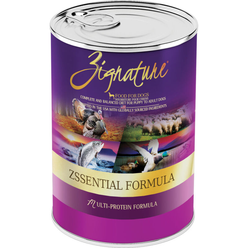 Zignature Multi-Protein Canned Dog Food, Zssential, 13-oz image number null