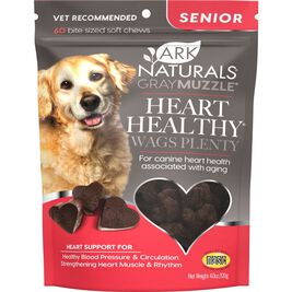 Ark Naturals Gray Muzzle Heart Healthy Wags Plenty Senior Dog Treats, 60-count