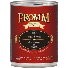 Fromm Pate Canned Dog Food, Beef & Barley