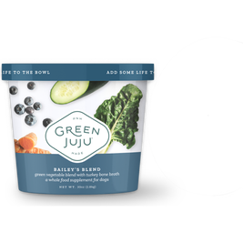 Green Juju Whole Food Frozen Pet Food Topper, Bailey's Blend, 15-oz