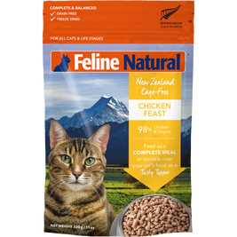 Feline Natural Freeze-Dried Cat Food, Chicken, 11-oz