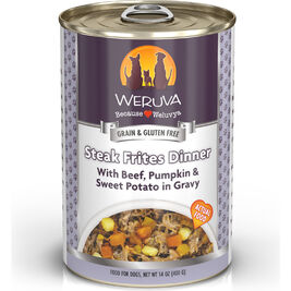 Weruva Classic Canned Dog Food, Steak Frites Dinner, Beef & Pumpkin