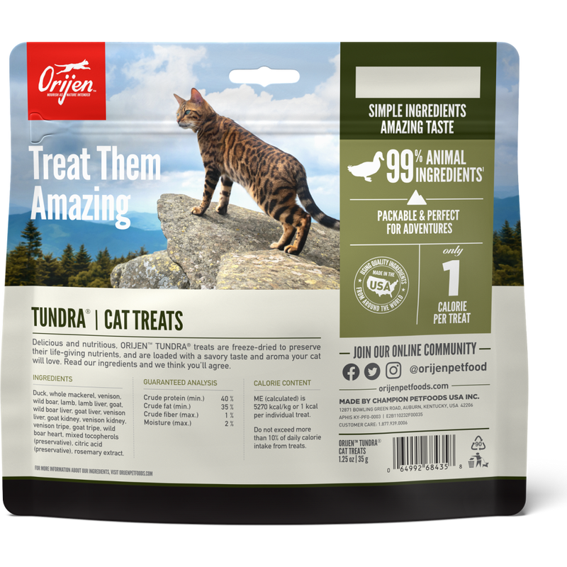 Orijen Freeze-Dried Cat Treats, Tundra, 1.25-oz image number null