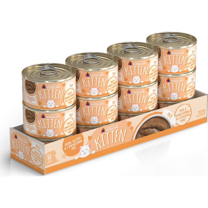 Weruva Kitten Canned Cat Food, Tuna & Salmon in Puree, 3-oz image number null