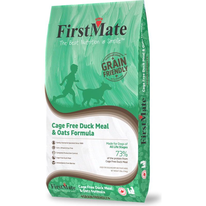 FirstMate Grain Friendly Dry Dog Food, Duck & Oats image number null