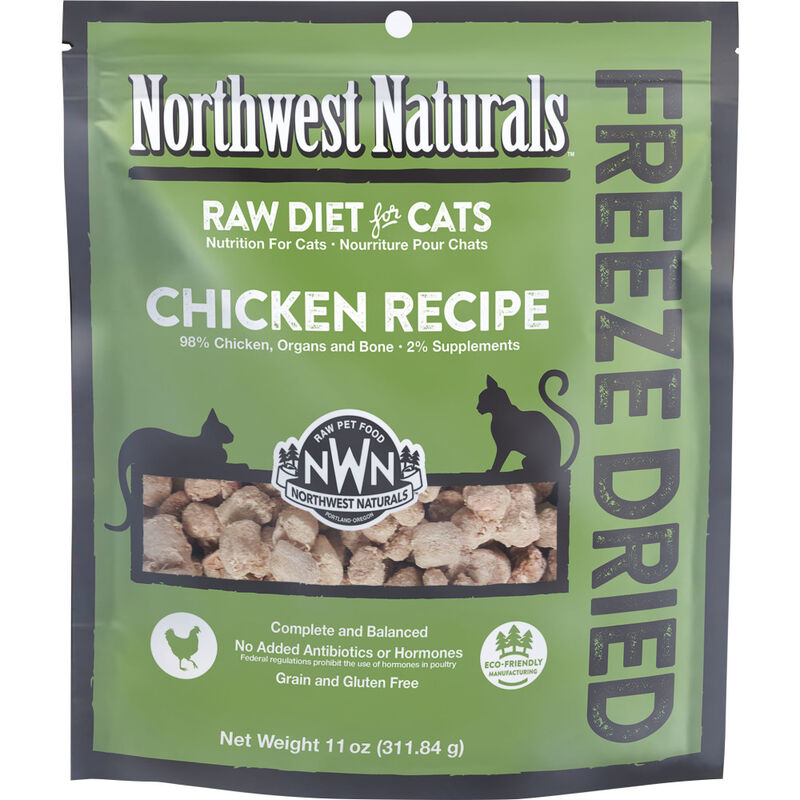 Northwest Naturals Raw Freeze-Dried Cat Food, Chicken, 11-oz image number null