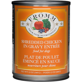 Fromm Four-Star Canned Dog Food, Shredded Chicken in Gravy