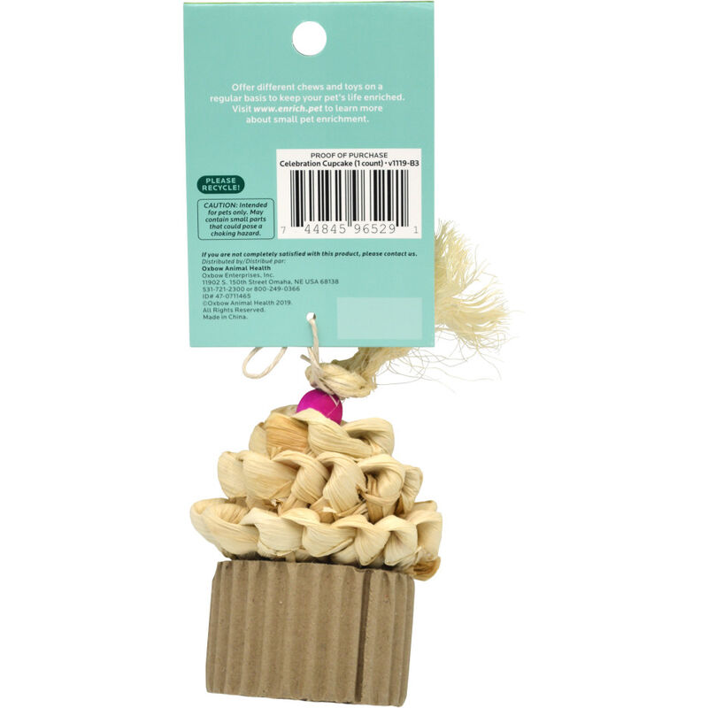 Oxbow Enriched Life Small Animal Chew Toy, Celebration Cupcake image number null
