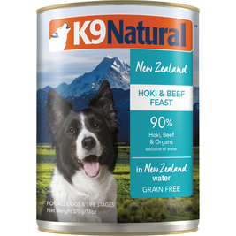 K9 Natural Canned Dog Food, Hoki & Beef, 13-oz