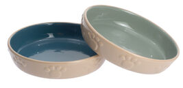 PetRageous Designs Lucy's Little Paws Pet Bowl, Assorted Colors, 6-oz
