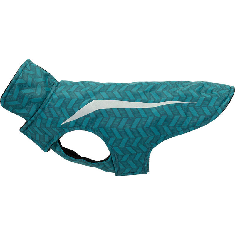 RC Pets Shasta Dog Coat, Teal Chevron, 16-in image number null