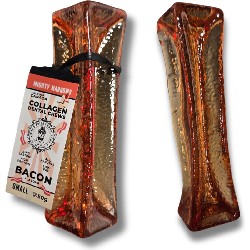 Wag & Bright Mighty Marrows Collagen Dog Chew, Bacon image number null