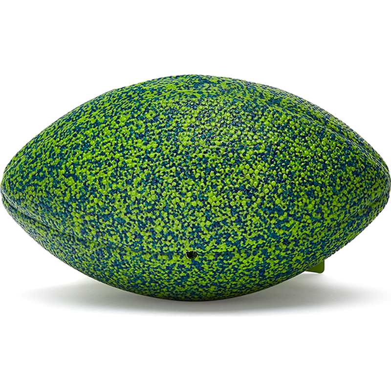 Mud Bay Football Dog Toy, Green & Blue, 8-in image number null