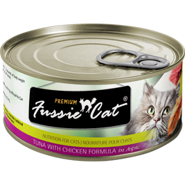 Fussie Cat Premium Canned Cat Food, Tuna & Chicken