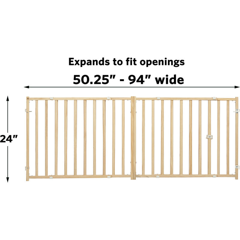 MidWest Wood Pet Gate, Extra-Wide, 24-in image number null