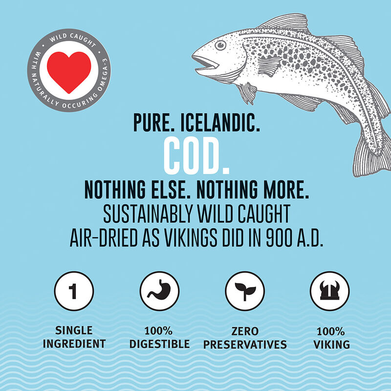 Icelandic+ Fish Chips Dog Treats, Cod, Mini, 2.5-oz image number null