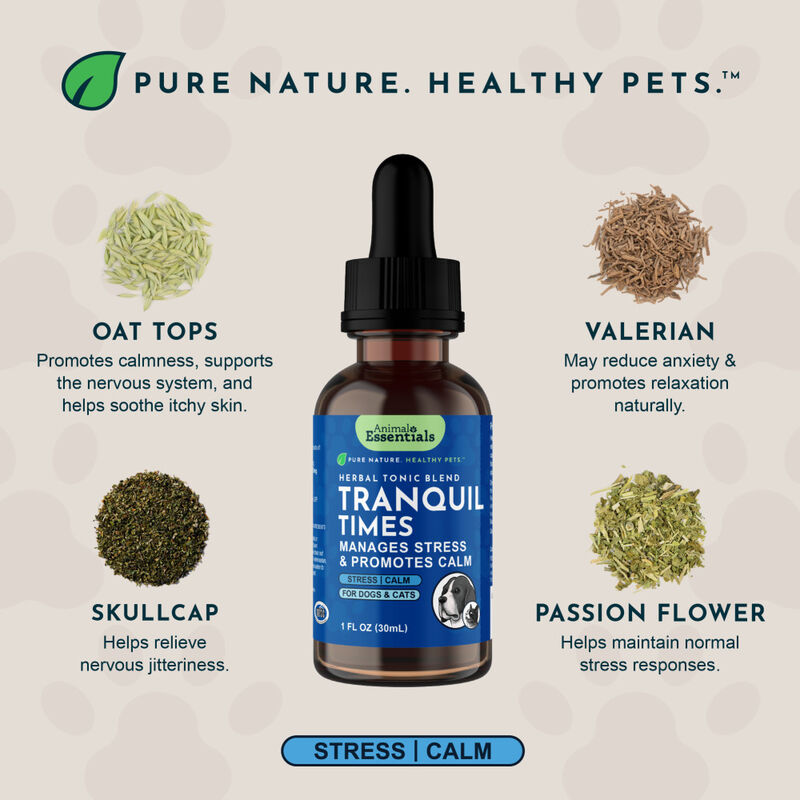 Animal Essentials Tranquility Blend Herbal Dog & Cat Supplement, 1-oz image number null