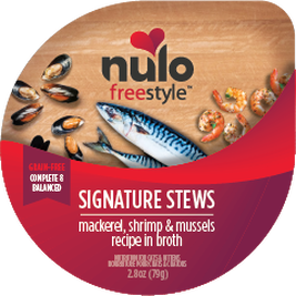 Nulo Freestyle Grain-Free Wet Cat Food, Signature Stews, Mackerel Shrimp & Mussel
