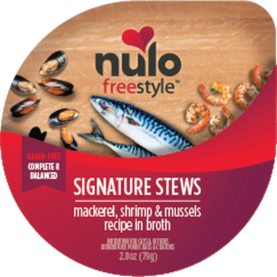 Nulo Freestyle Grain-Free Wet Cat Food, Signature Stews, Mackerel Shrimp & Mussel