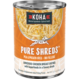 Koha Pure Shreds Canned Dog Food, Chicken
