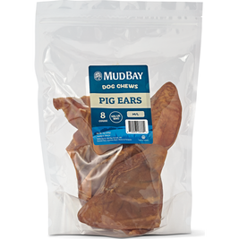 Mud Bay Pig Ear Dog Treats, 8-count