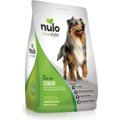 Nulo Freestyle Grain-Free Dry Dog Food, Senior, Trout & Sweet Potato