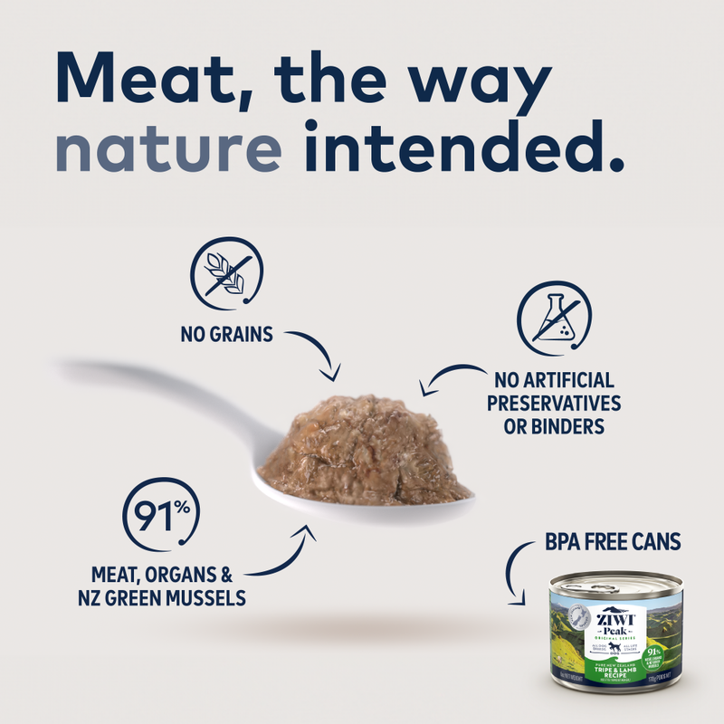 ZIWI Peak Original Series Canned Dog Food, Tripe & Lamb, 6-oz image number null
