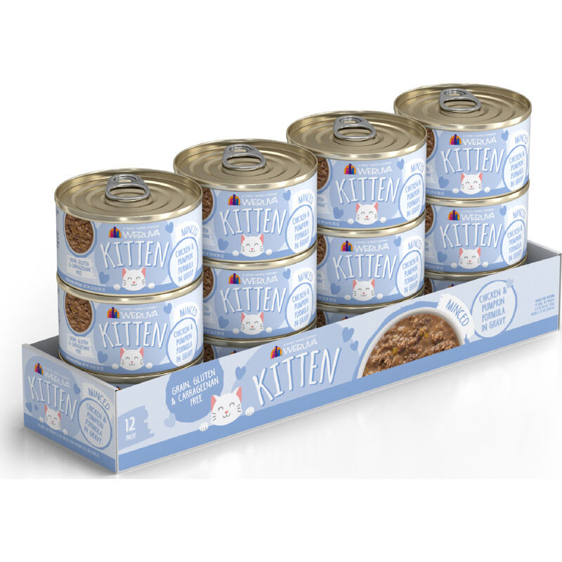Weruva Kitten Canned Cat Food, Chicken & Pumpkin in Gravy, 3-oz image number null