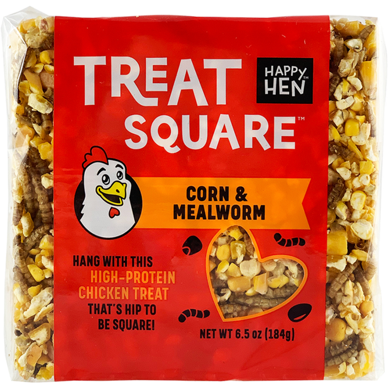 Happy Hen Treat Square Corn & Mealworm Chicken Treat, 6.5-oz image number null
