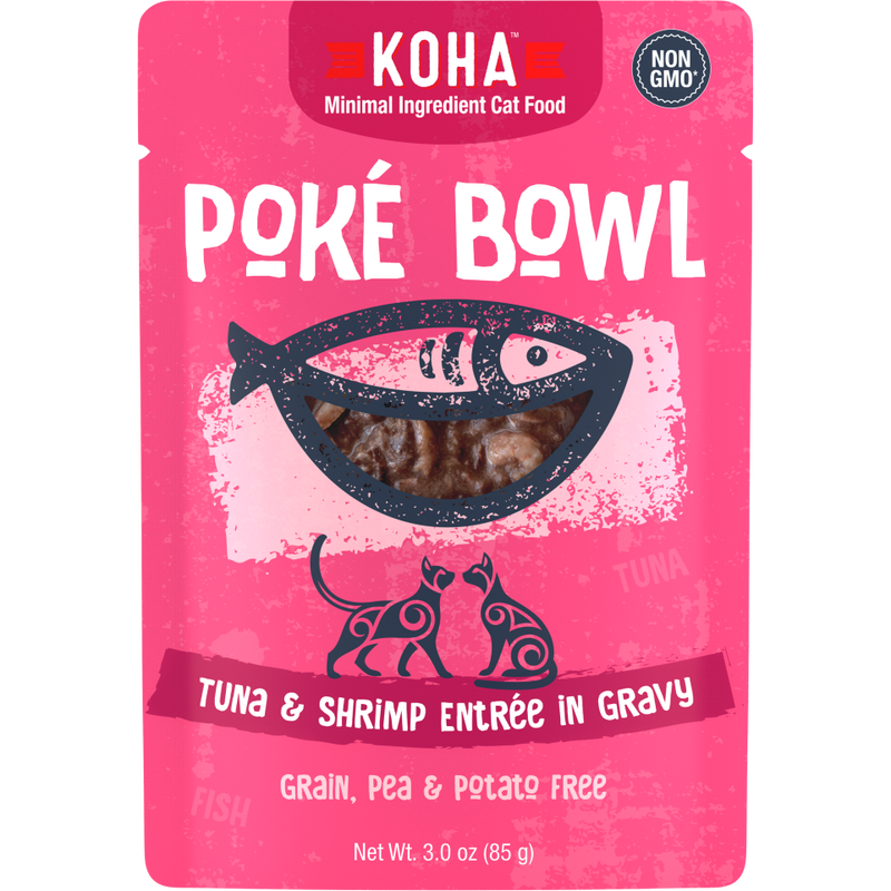 Koha Poke Bowl Wet Cat Food, Tuna & Shrimp, 3-oz image number null