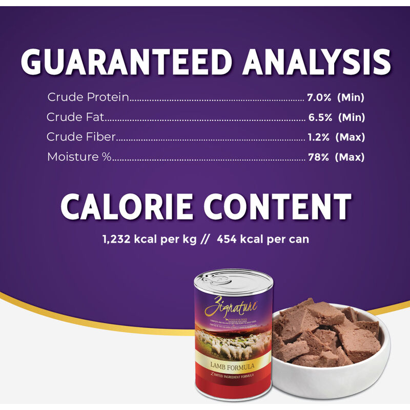 Zignature Limited Ingredient Canned Dog Food, Lamb, 13-oz image number null