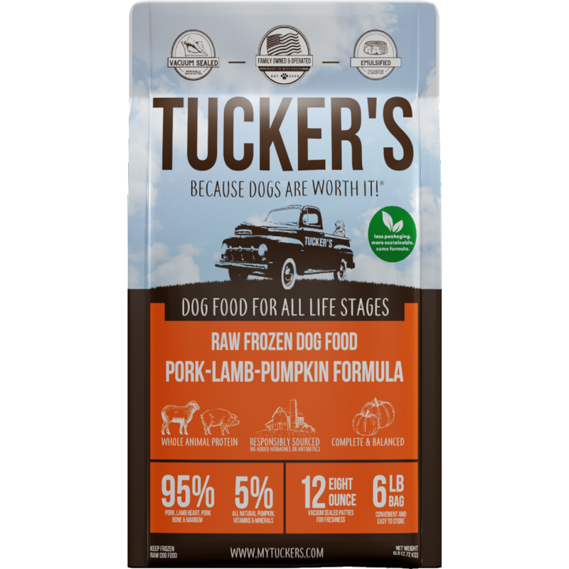 Tucker's Raw Frozen Dog Food, Pork Lamb & Pumpkin, 6-lb image number null