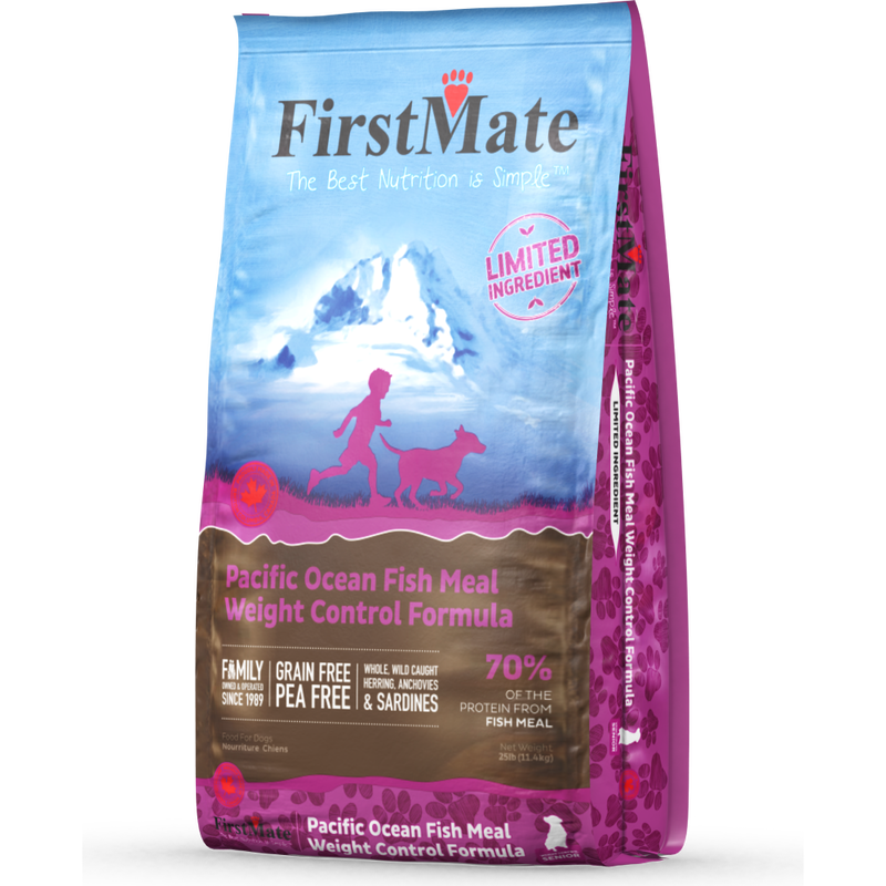 FirstMate Grain-Free Dry Dog Food, Weight Control, Ocean Fish image number null