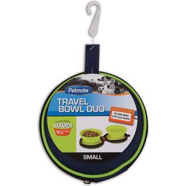 Petmate Silicone Travel Dog Bowl Duo, Small